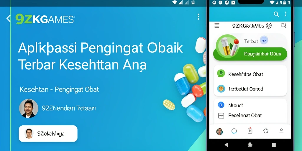 Antarmuka aplikasi 9ZKGAMES yang intuitif untuk pengingat obat.