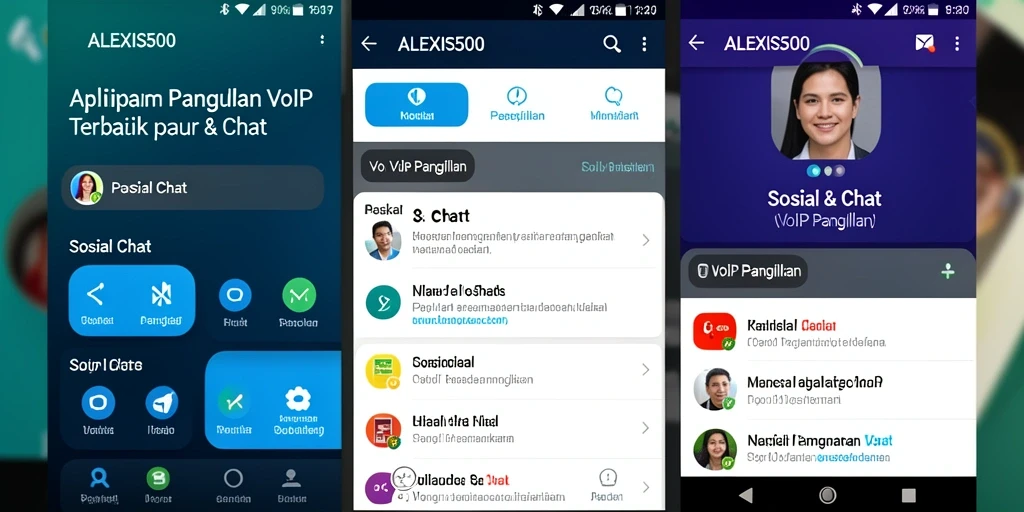 Antarmuka ALEXIS500 yang sederhana dan fungsional untuk VoIP Panggilan.