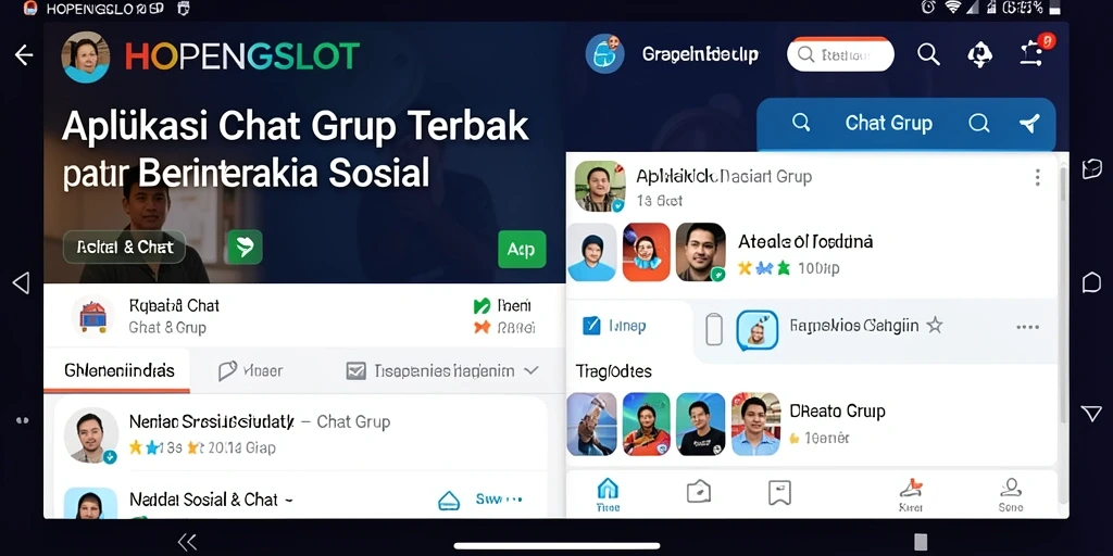 Antarmuka HOPENGSLOT yang menarik dan fungsional untuk chat grup.
